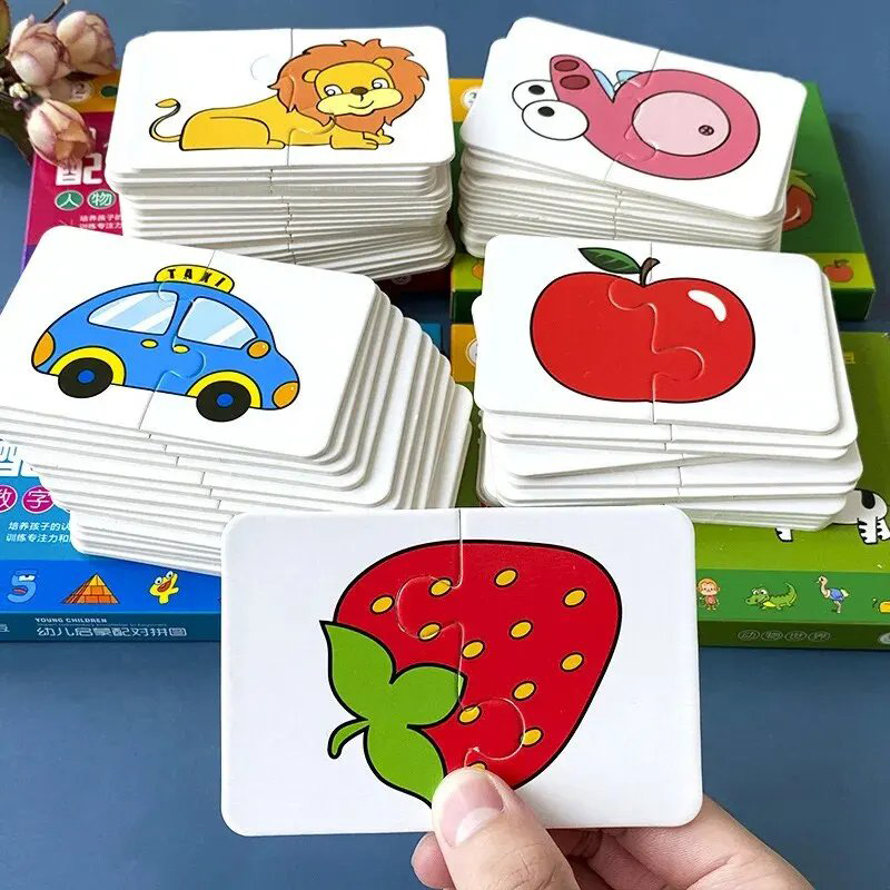 Enlightenment card matching puzzle for kids